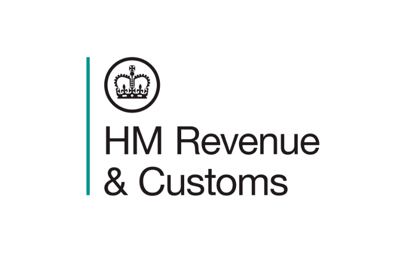 The logo for HMRC, which features a crown insignia with HM Revenue & Customs written underneath.