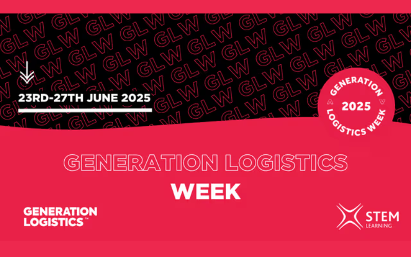 Generation Logistics Week 2025 poster against a red background