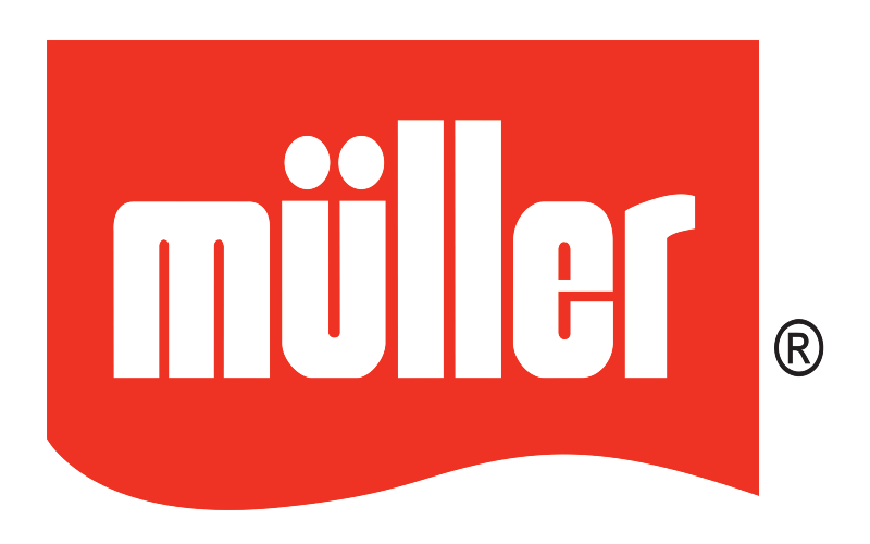 The muller logo on a white background